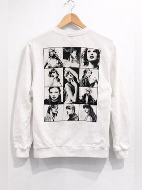 Taylor Swift Eras Tour Sweatshirt Small White Official Concert Merch NWOT